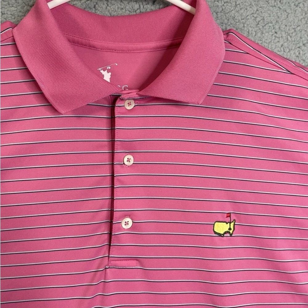 Vibrant Pink Striped Polo Shirt